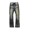 SPARK STRETCH STACK JEANS WITH FRAYED PATCH