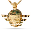 KING ICE THE 14K GOLD RICK FLAG NECKLACE