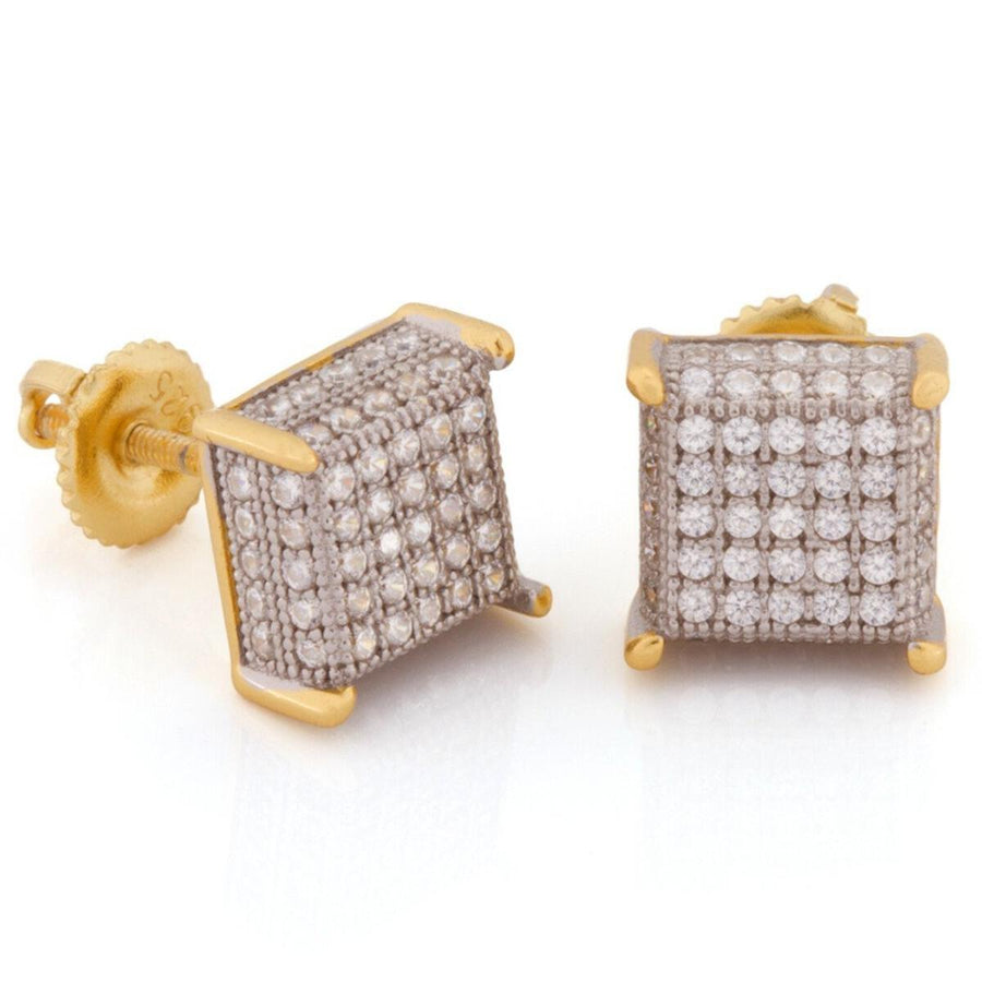 KING ICE PRONG STUD EARRINGS