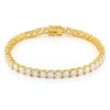 KING ICE 5MM SINGLE ROW TENNIS BRACELET - GOLD