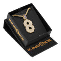 KING ICE BLACK MAMBA CLASSIC NUMBER 8 NECKLACE